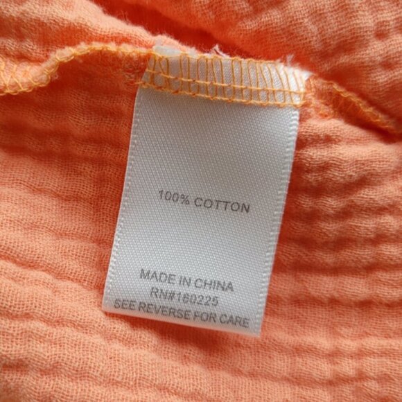 Stitchdrop Apricot 100% Cotton Sleeveless Maxi Tie-Back Dress Large - Picture 2 of 13